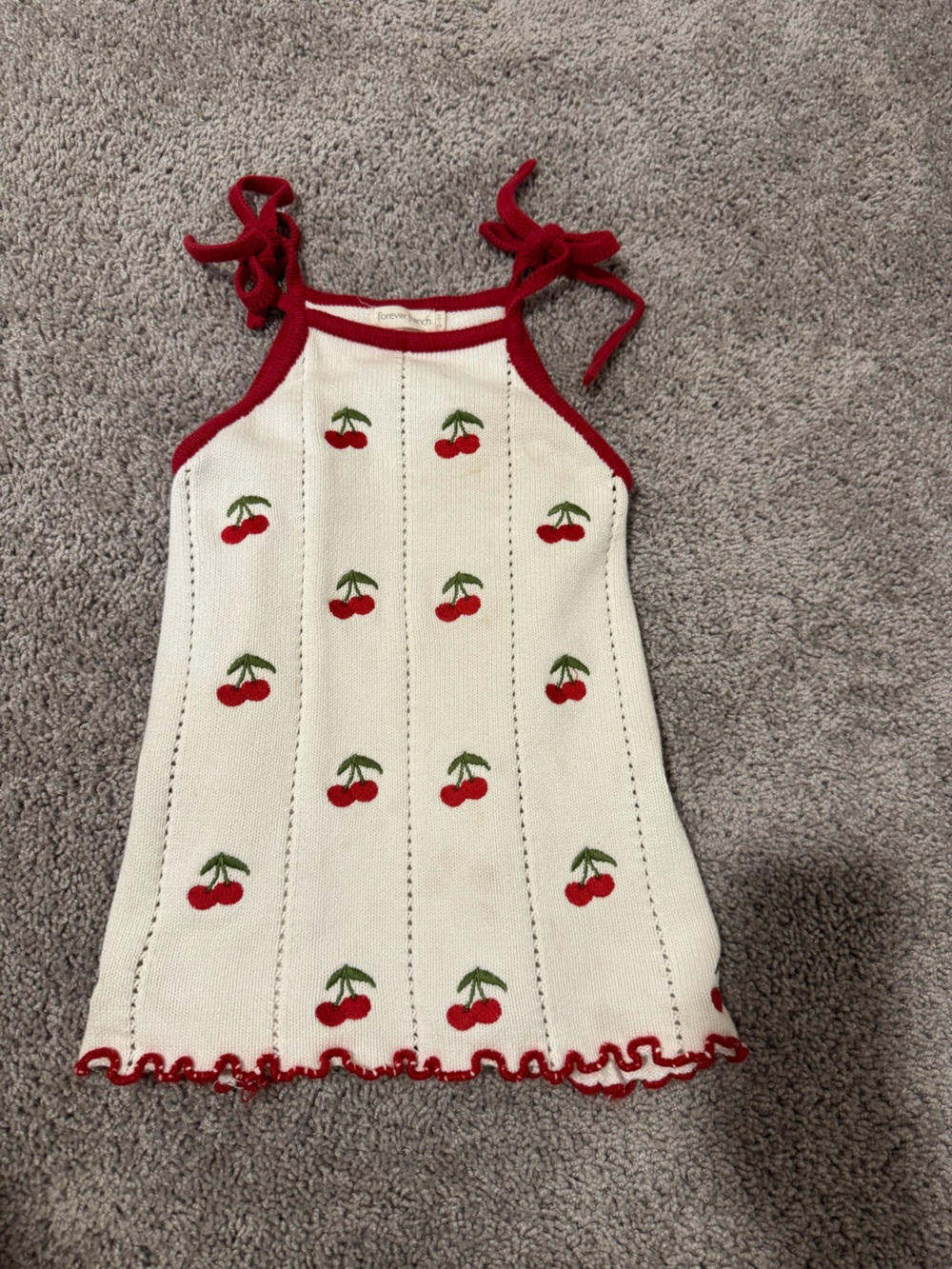 Forever French Cherry Knit Dress